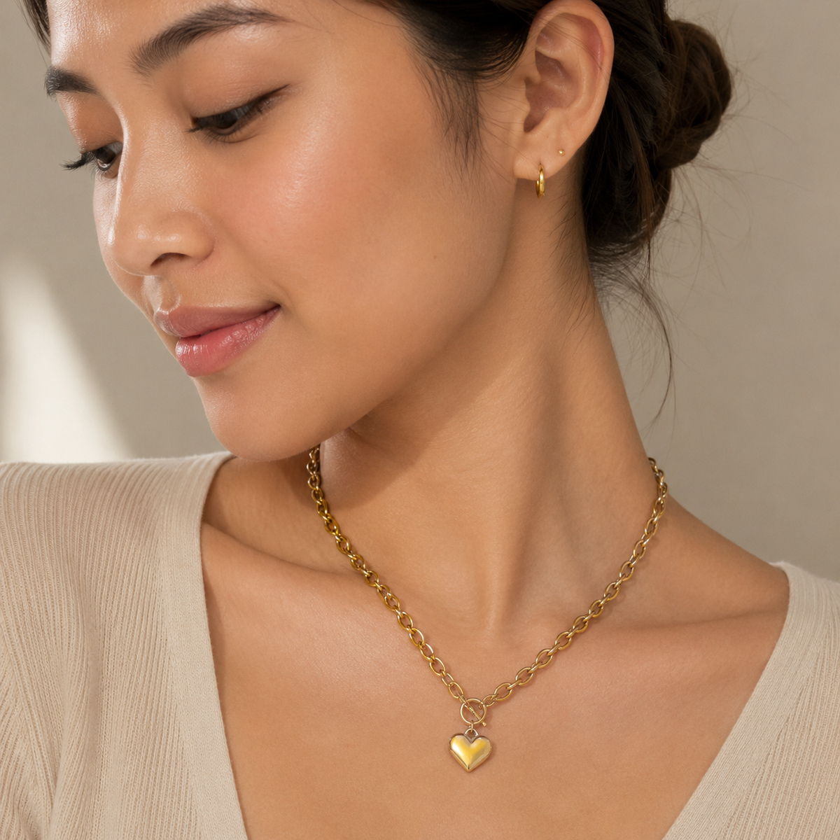 THE EYA™ — Toggle Heart Necklace