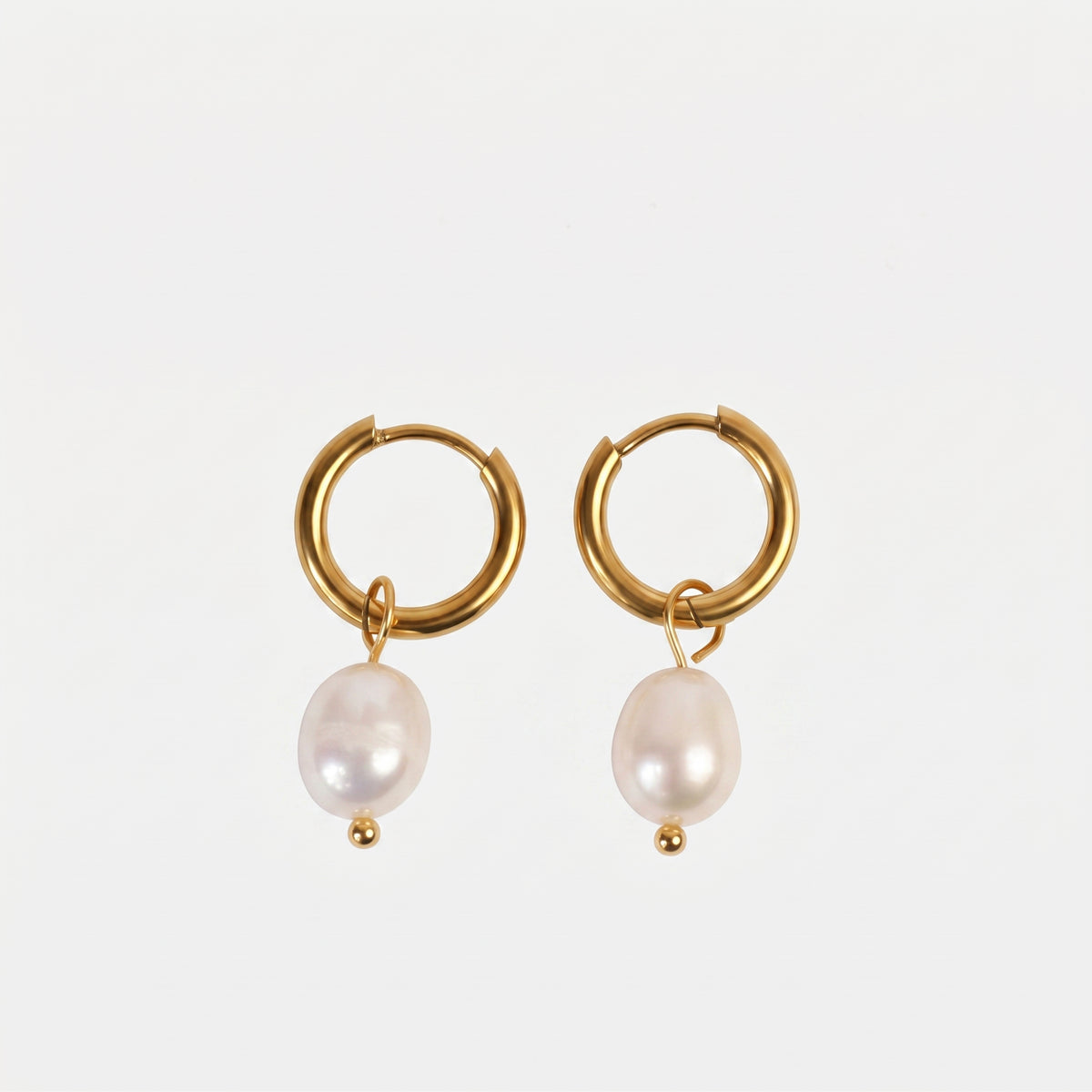 THE ERICA™ Heirloom Pearl Huggies Earrings